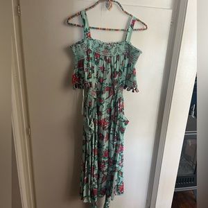 Tanya Taylor Off The Shoulder Midi Dress - Size 6